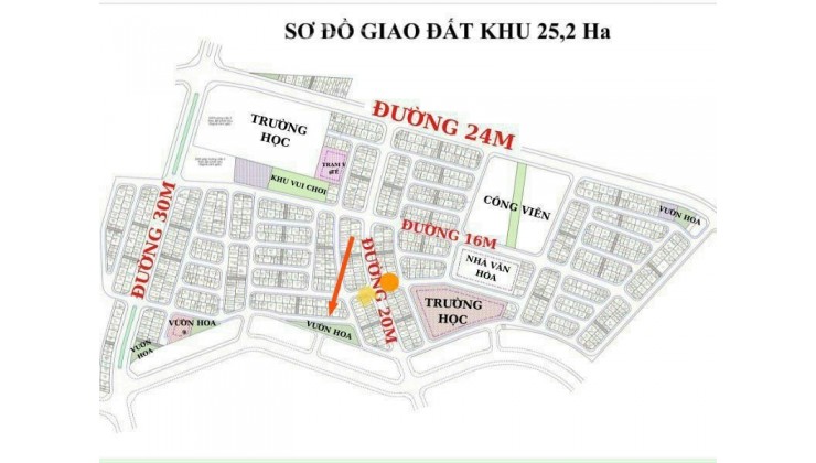 Bán đất dịch vụ Vân Canh 25.2ha DT 50m2 hướng nam view vườn hoa giá 74tr có TL