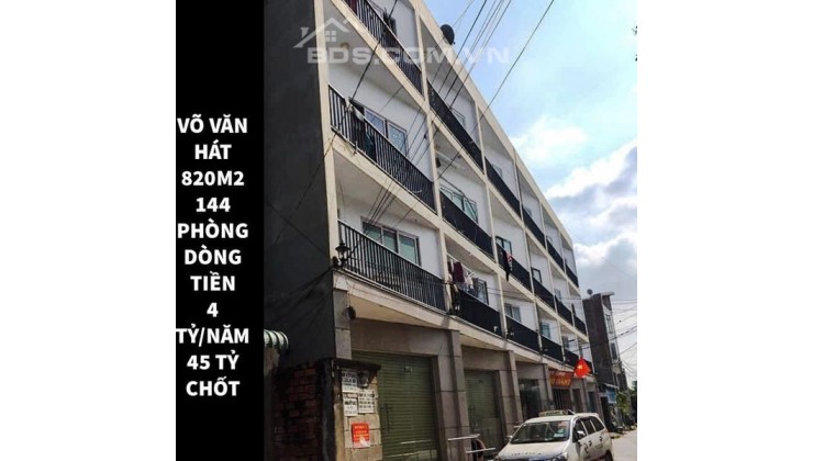 HẺM XE TẢI TRÁNH VÕ VĂN HÁT - 820M2 - 144 PHÒNG CHO THUÊ - 5 SHOPHOUSE MẶT TIỀN - DÒNG TIỀN GẦN 4 TỶ/NĂM