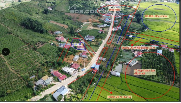 Bán mảnh đất 469m2 tiểu khu Chiềng Đi thị trấn nông trường Mộc Châu