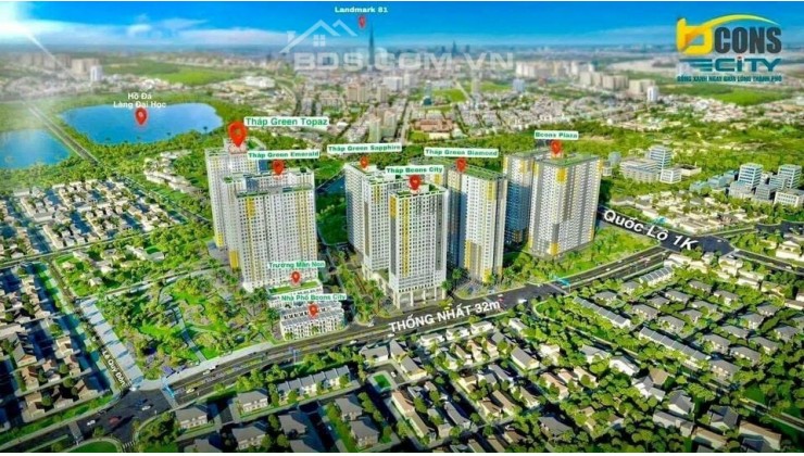 MUA CĂN HỘ BCONS CITY LIỀN KỀ TP.THỦ ĐỨC CHỈ TỪ 350 TRIỆU/CĂN 2PN 2WC - HỖ TRỢ VAY 2 NĂM KHÔNG LÃI SUẤT