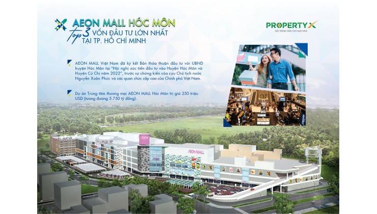 CĂN HỘ LIỀN KỀ AEON MALL HÓC MÔN - GIÁ 1.6 TỶ