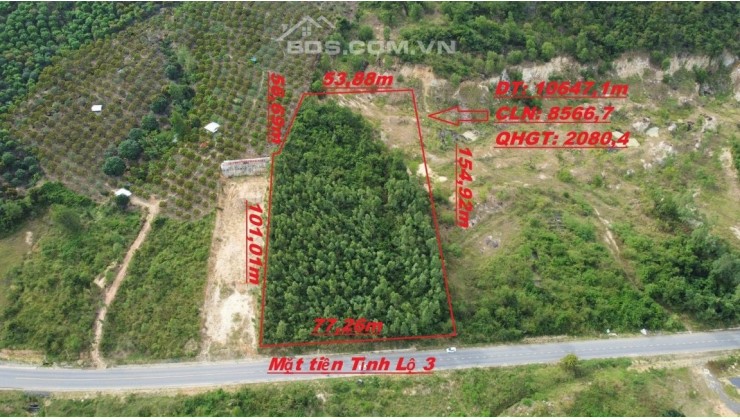 Bán đất mặt tiền tỉnh lộ 3 rộng 42m - Đối diện KCN Trảng É - Ngang rộng 80m