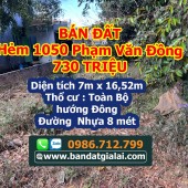 Đất đối diện đồ gỗ HẢI NAM -hẻm 1050 Phạm Văn ĐỒng