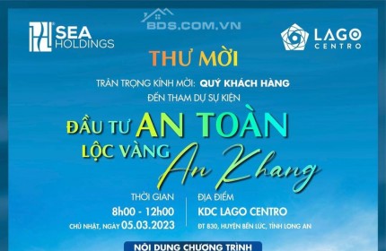 Cần bán vài lô ngộp KDC Lago centro nằm trền đường đt830 thuộc lương bình giáp bến lức