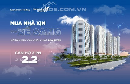 Bân gấp căn hộ 81,9m2 3Pn+2VS nội thất liền tường tại Eurowindow River Park giá chỉ có 2,2 tỷ