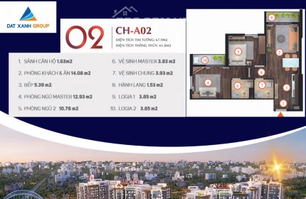 Bán căn hộ 2 ngủ Hoang Huy Commerce smarthome