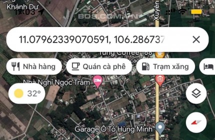 Cần bán đất sau lưng bệnh viện xuyên á gần siêu thị GO Gò dầu tổng diện tích 858m2 đã có thổ cư. Giá 89 triệu mét ngang