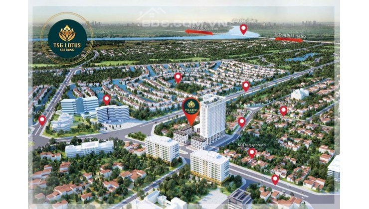 Chỉ 3,5 tỷ sở hữu căn hộ 103m 3PN hướng ĐN siêu mát mẻ tại TSG Lotus Sài Đồng