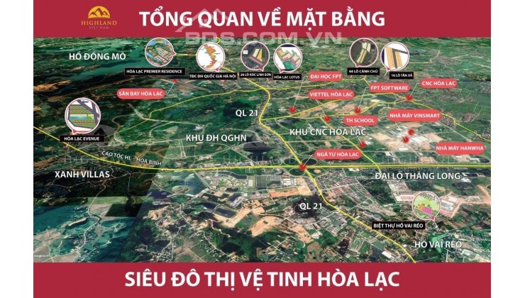 Cần Bán Đất Khu Công Nghệ  Hòa Lạc, Đại Học FPT. Đại Học Quốc Gia Hà Nội