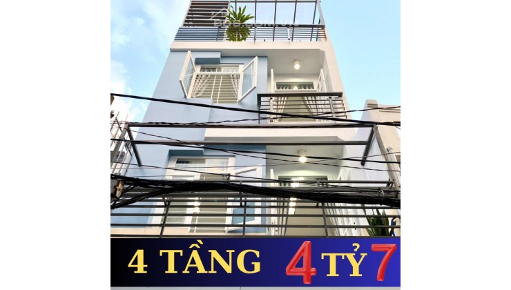 Nhà 4 TẦNG hẻm xe hơi, gần ĐH Công nghệ thực phẩm, cho tuê dòng tiền