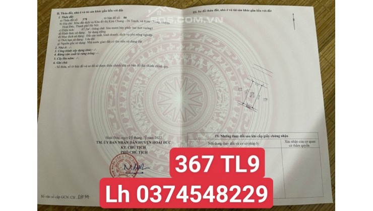 ĐẤT TL9 LAI XÁ KIM CHUNG DI TRẠCH GIÁ RẺ