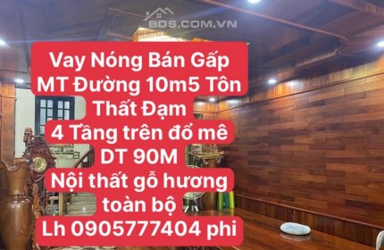 Vay Nóng Bá.n Gấ.p-chủ bán kín nhà 4 tầng trên đổ mê siêu vip-Nội thất full gỗ hương-2MT Đường 10m5 lề 5m Tôn Thất Đạm