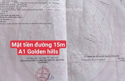 Bán đất biệt thự đường 15m golden hills đà nẵng giá sụp chỉ 6,xxx tỷ