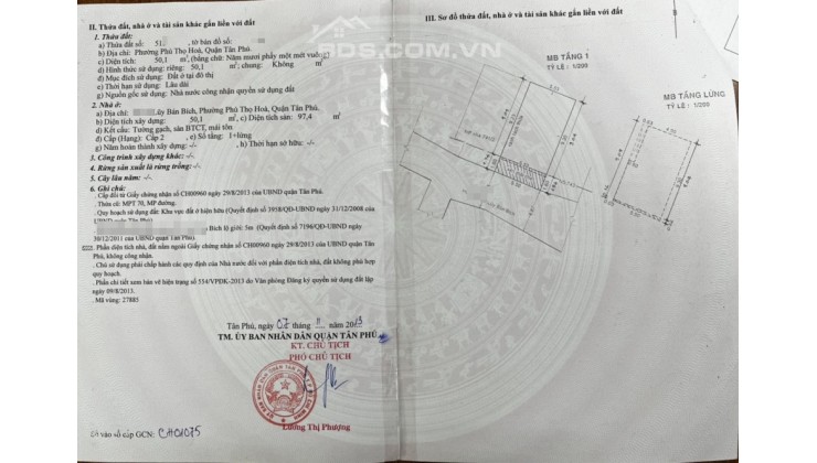 Bán căn nhà hẻm hẻm 5m đường Luỹ Bán Bích, Phú thọ hoà, Tân Phú. dtkv 5.5x10 trệt lầu giá 5.9 tỷ