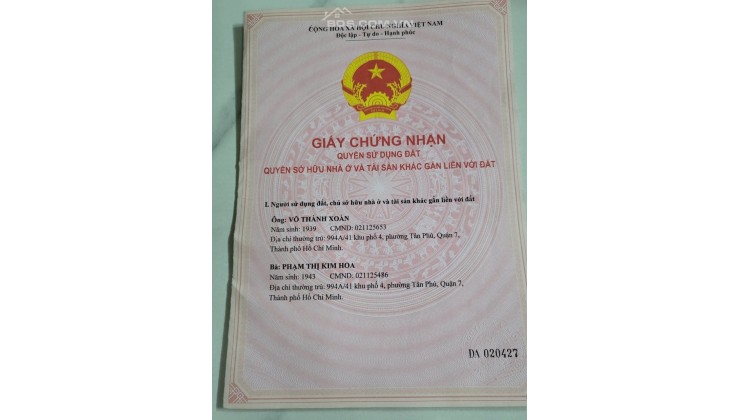 bán nhà hẻm xe hơi ,huỳnh tấn phát q7,9 ty