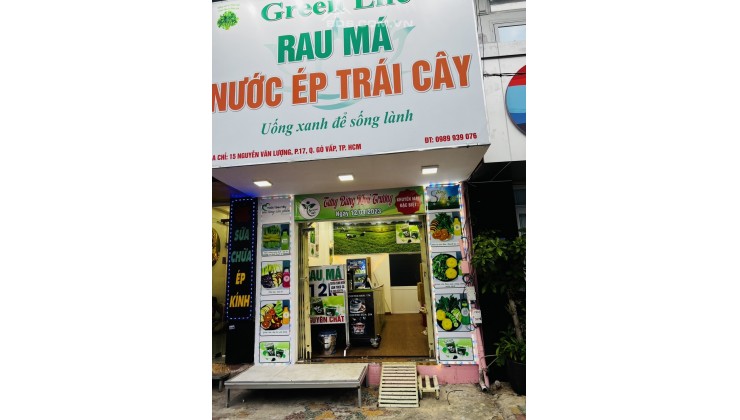 Do không có người quản lý cần sang quán nước tại 15 Nguyễn Văn Lượng - P 17 - Gò Vấp