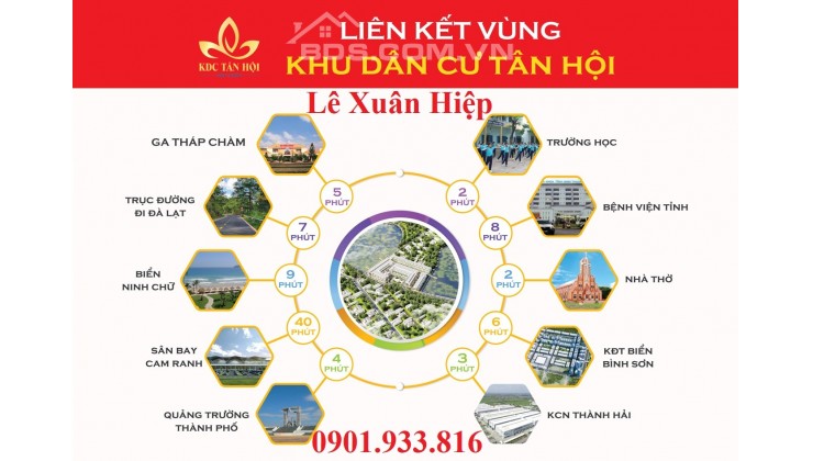 Bán nhanh lô đất tại KDC Tân Hội tại Ninh Thuận chiết khấu lên đến 7% giá chỉ 11tr/m2