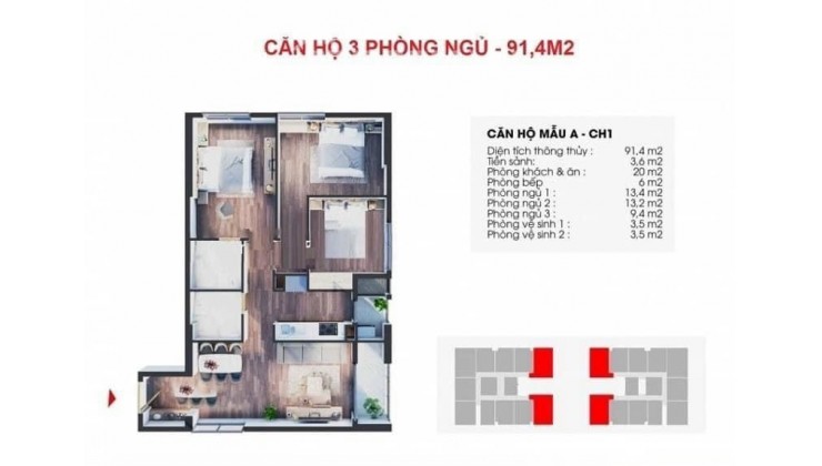 Mở bán căn 3 ngủ dự án The Charm An Hưng