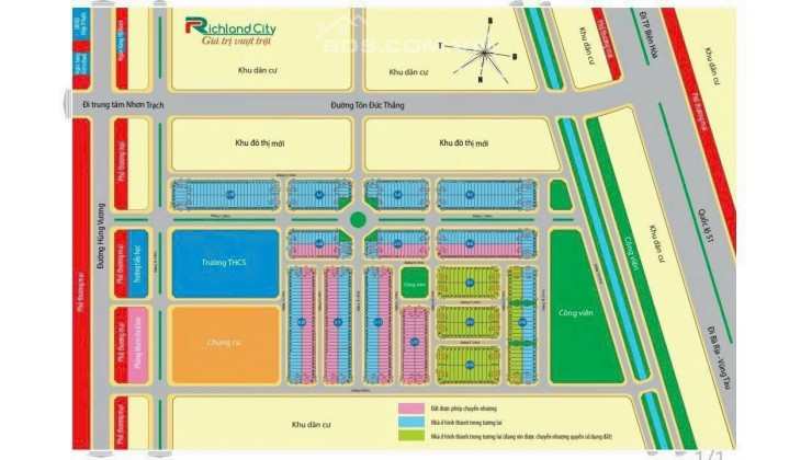 Đầu nền sổ sẵn Nhơn Trạch - KDC Richland Hiệp Phước