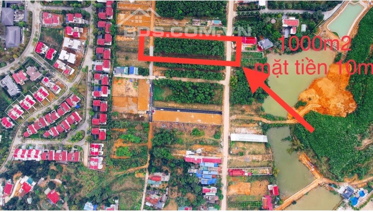 Bán đất 1000m2 mặt tiền đường trục chính bãi dài giá rẻ nhất thị trường tại tiến xuân - thạch thất