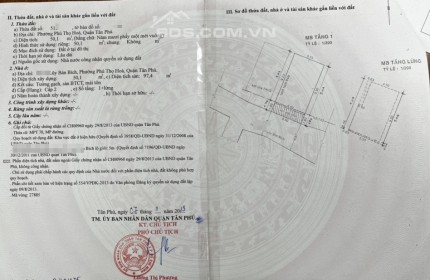 Bán căn nhà hẻm hẻm 5m đường Luỹ Bán Bích, Phú thọ hoà, Tân Phú. dtkv 5.5x10 trệt lầu giá 5.9 tỷ