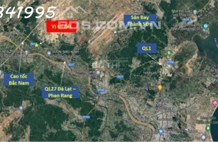 Mặt QL27A, DT 20x50m; 200m tới tốc B-N, sân bay Thành Sơn 5km, 15km tới biển. 3.4tỷ