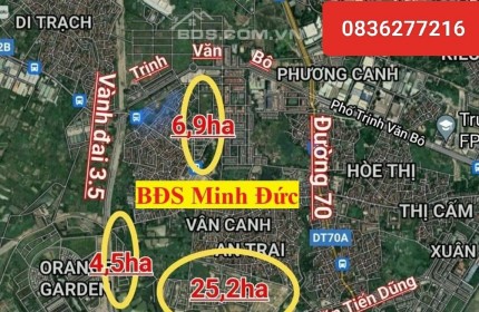 Chuyển đất dịch vụ Vân Canh - Hoài Đức diện tích nhỏ giá chỉ 60tr/m2