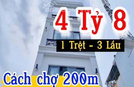 NHÀ 4 TẦNG, CÁCH CHỢ LÊ ĐÌNH CẨN 200M, ĐƯỜNG TRƯỚC NHÀ 8 MÉT