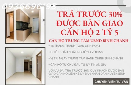 THANH TOÁN 30% NHẬN CĂN HỘ ĐỐI DIỆN UBND HUYỆN BÌNH CHÁNH KHÔNG LÃI SUẤT CHỈ 2 TỶ 1 TỪ CHỦ ĐẦU TƯ