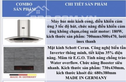 THANH LÝ -  Combo thiết bị bếp nhập khẩu nguyên chiếc từ ĐỨC hàng CHÍNH HÃNG - CHÍNH NGẠCH