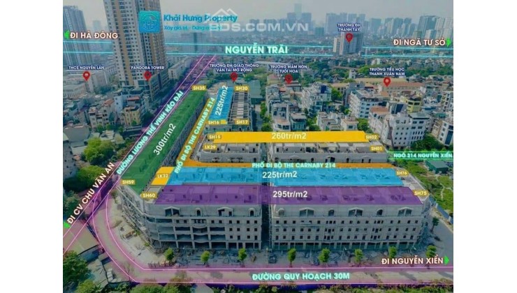 Mở bán đợt 1 dự án thấp tầng Rue De Charme - Thanh Xuân, Hà Nội