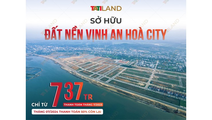 Sập hầm lô đất Vịnh An Hoà ngay sát mặt vịnh đường biển Võ Chí Công chỉ 882 triệu/lô - sổ trao tay