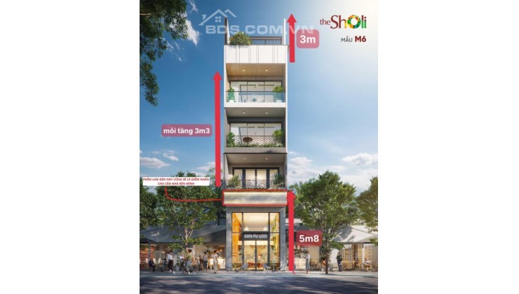 Nhà phố shophouse kinh doanh MT đường, gần Aeon Mall, công viên, chợ, giá 36tr/m2 x (DTXD)