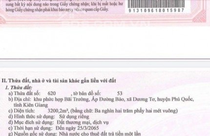 Bán đất xây khách sạn 3200m2 đã có sổ đỏ chính chủ giá 19 triệu/m2 có thương lượng