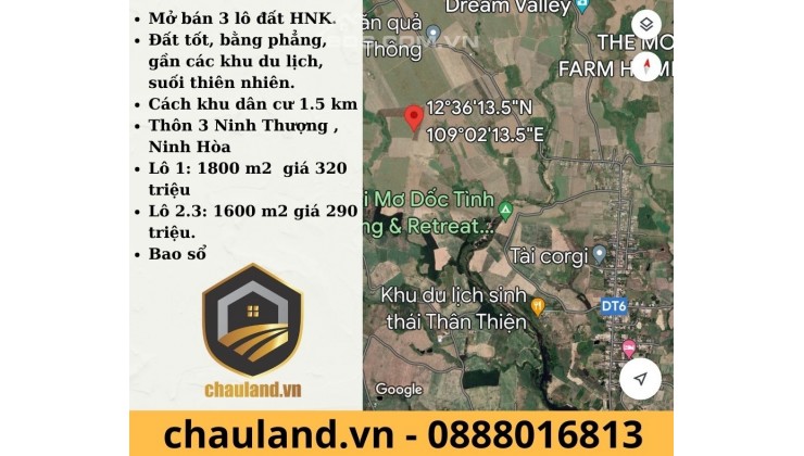 1.600m2 Đất Ninh Hòa, siêu rẻ chỉ 290 triệu, bao sang tên