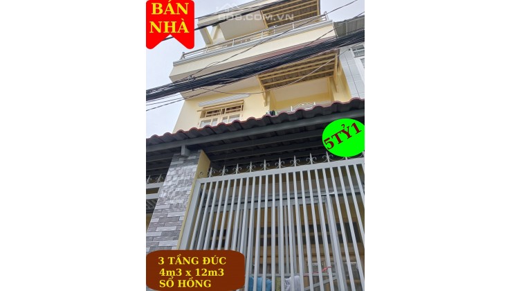 Nhà đẹp - hẻm đẹp thông thoáng – sổ hồng 3 tầng – nhỉnh 5ty – Q7