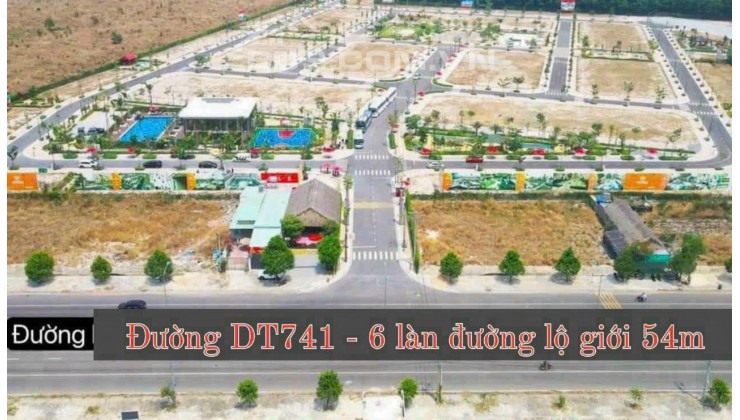 Đất nền sổ đỏ mặt tiền DT741 giá 320 triệu 70m2 KCN Tân Bình