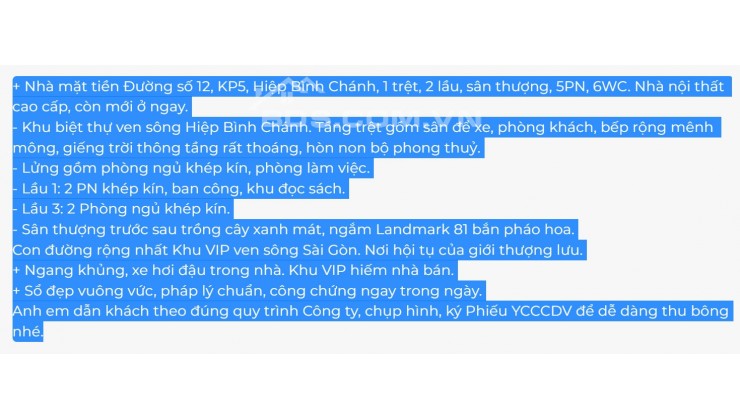 CẦN BÁN nhà mặt tiền đường số 12 , hiệp bình chánh , thủ đức