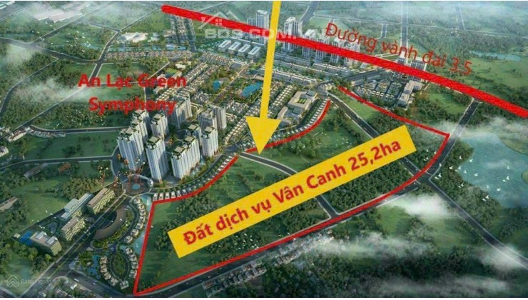 ❌ Bán đất dịch vụ Vân Canh khu 25.2ha DT 78m MT 5.98m giá đầu tư