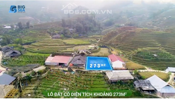 Bán nhanh mảnh đất ở Sapa diện tích 273m2, view bao quanh là ruộng bậc thang