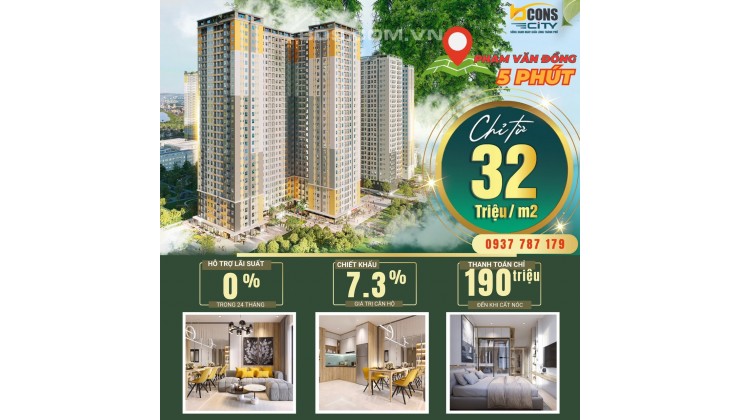 SỞ HỮU CĂN HỘ BCONS CITY LIỀN KỀ THỦ ĐỨC CHỈ TỪ 190 TRIỆU/CĂN 2PN 2WC