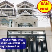 Nhà Phố 3 tầng Sổ riêng 60m2 xe hơi tận nơi TT Nhà Bè