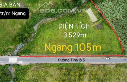 Bán 3529m2 mặt tiền DT5 giáp suối giá rẽ ngang 105m Ninh Sim Ninh Hòa lh 0985451850