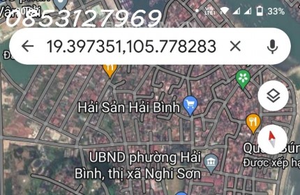 bán đất 2 MT  thôn Đoan Hùng, Phường Hải Bình, Tx Nghi Sơn , THanh Hóa