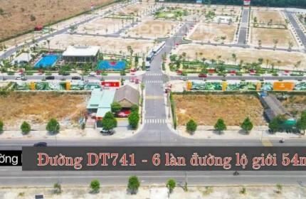 Đất nền sổ đỏ mặt tiền DT741 giá 320 triệu 70m2 KCN Tân Bình