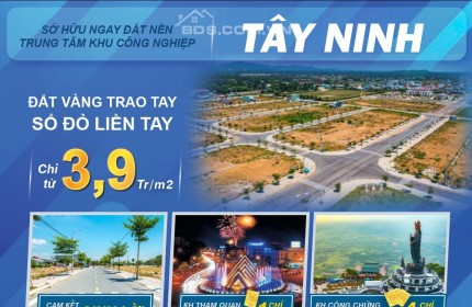 Bán đất nền chỉ 3,9tr/m2 gần KCN Hiệp Thạnh, Gò Dầu, Tây Ninh