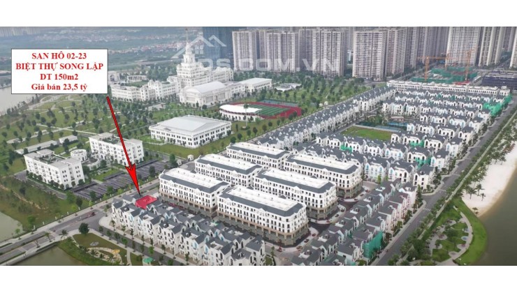Chính chủ bán Căn Biệt thự Song lập San Hô 02-23 Vinhomes Ocean Park Gia Lâm giá 23,5 tỷ