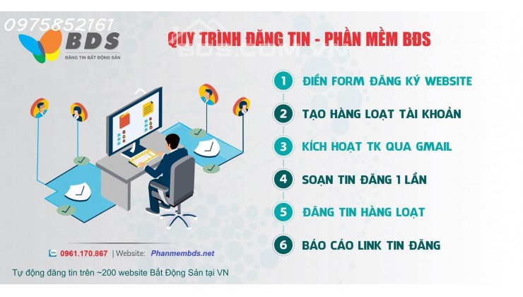 Tự động tạo tài khoản : Tạo tự động, nhanh chóng, miễn phí gần 200 Website rao vặt Bất Động Sản