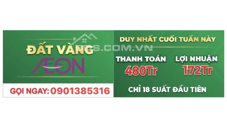 Bán đất thổ cư gần Aeon Bình Dương giá 480 triệu lợi nhuận 172 triệu