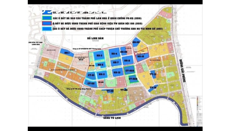 Bán Đất Tây Nam Linh Đàm, 300.000 m2,  3000 tỷ, dự án KĐT bậc nhất quận Hoàng Mai.